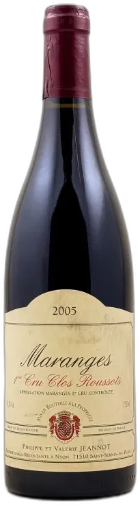 photo du vin Philippe et Valérie Jeannot Maranges 1er Cru "Clos Roussots" 2005