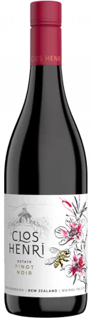 illustration du vin Pinot Noir Clos Henri 2024 Bourgeois Vin Rouge de Nouvelle Zélande