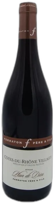 photo du vin Domaine Ferraton 2022 Côtes du Rhône Villages Plan de Dieu Vin Rouge de la Vallée du Rhône
