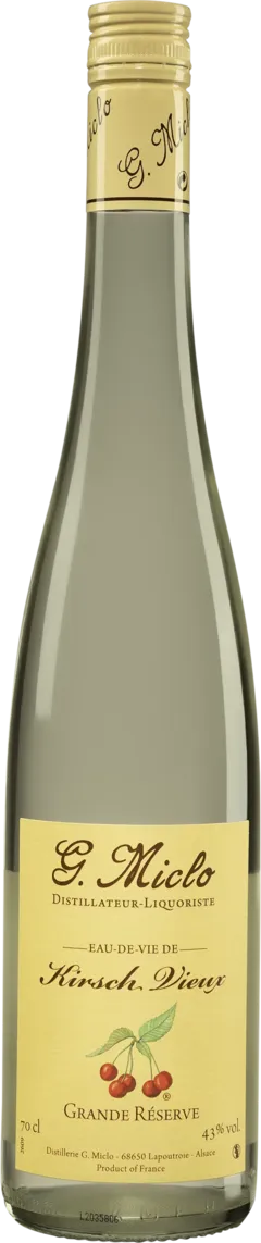 vue du vin Distillerie Gilbert Miclo Eau de Vie d’Alsace "Kirsch Vieux - Grande Réserve" Giftbox