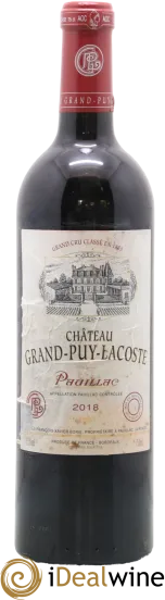image du vin Château Grand Puy Lacoste 5ème Grand Cru Classé