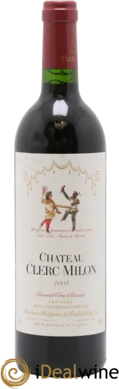 vue du vin Château Clerc Milon 5ème Grand Cru Classé