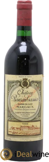 photo du vin Château Rauzan-Gassies 2ème Grand Cru Classé