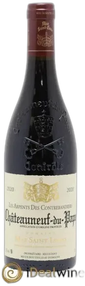 vue du vin Châteauneuf-du-Pape les Arpents des Contrebandiers Mas Saint-Louis