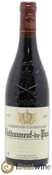 vue du vin Châteauneuf-du-Pape les Arpents des Contrebandiers Mas Saint-Louis