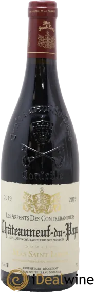 vue du vin Châteauneuf-du-Pape les Arpents des Contrebandiers Mas Saint-Louis