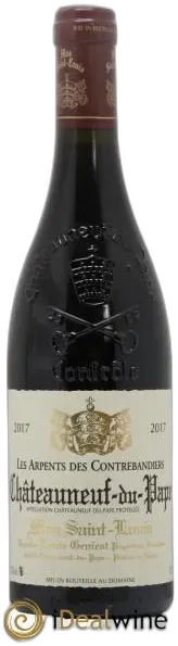 vue du vin Châteauneuf-du-Pape les Arpents des Contrebandiers Mas Saint-Louis