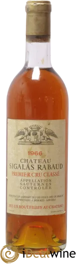 photo du vin Château Sigalas Rabaud 1er Grand Cru Classé
