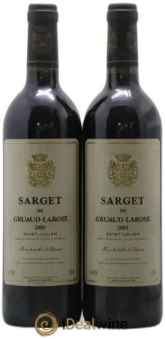 image du vin Sarget de Gruaud Larose Second Vin