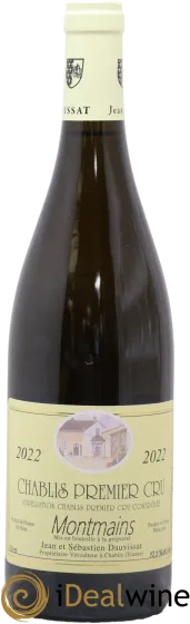 vue du vin Chablis 1er Cru Montmains Jean & Sébastien Dauvissat
