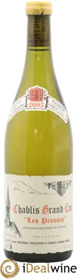 photos du vin Chablis Grand Cru les Preuses Vincent Dauvissat