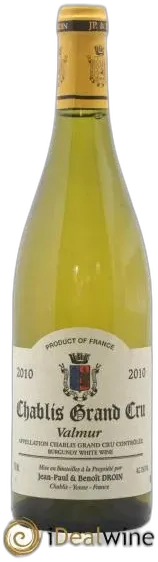 aperçu du vin Chablis Grand Cru Valmur Jean-Paul & Benoît Droin