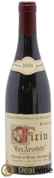image du vin Fixin 1er Cru les Arvelets Vincent et Denis Berthaut