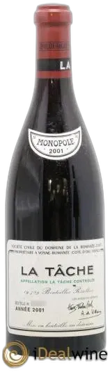 image du vin la Tâche Grand Cru Domaine de la Romanée-Conti