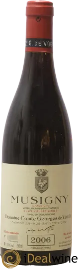image du vin Musigny Grand Cru Cuvée Vieilles Vignes Comte Georges de Vogüé