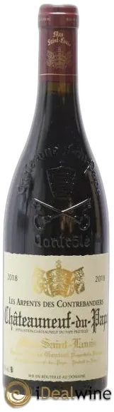 vue du vin Châteauneuf-du-Pape les Arpents des Contrebandiers Mas Saint-Louis