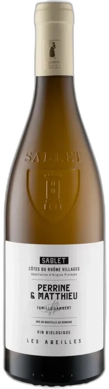 photo du vin les Abeilles Côtes du Rhône Villages Sablet Blanc 2024 Famille Lambert