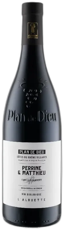 photo du vin l’Alouette Côtes du Rhône Villages Plan de Dieu 2023 Famille Lambert