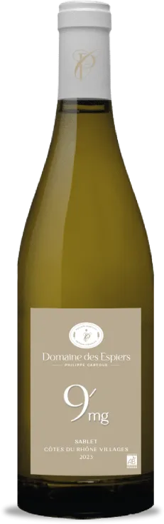 photo du vin 9 mg Micro Cuvée Côtes du Rhône Villages Sablet Blanc 2024 Domaine des Espiers