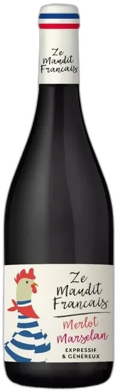 photo du vin ze Maudit Merlot Marselan 2024 Pays d’oc Rouge