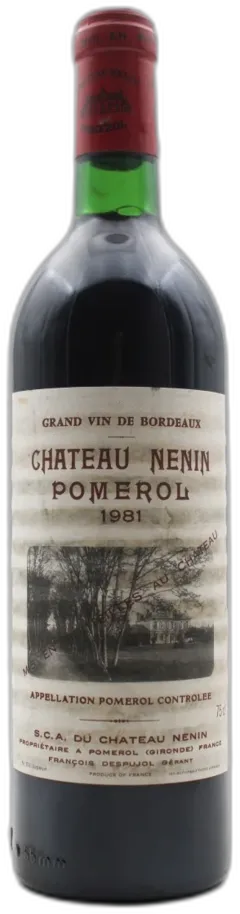 photo du vin Château Nenin 1981