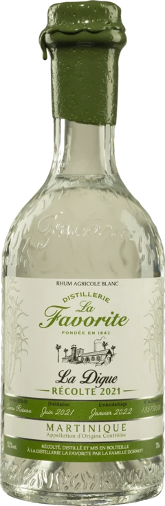 photo Habitation la Favorite Rhum Agricole de Martinique “la Digue Récole 2021“ Blanc 52°