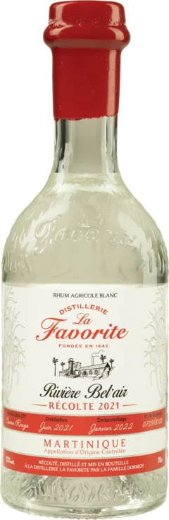 photo Habitation la Favorite Rhum Agricole de Martinique “Rivière Bel'Air Récole 2021“ Blanc 53°