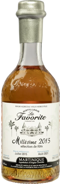 photo Habitation la Favorite Rhum Vieux Agricole de Martinique “Millésime“ Brun 2015 46°
