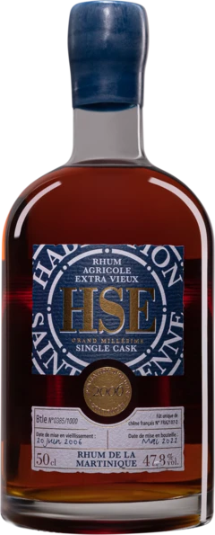 photo Habitation Saint Etienne Extra-Vieux Rhum Agricole de Martinique “Single Cask“ Brun 2006 47 8° Giftbox