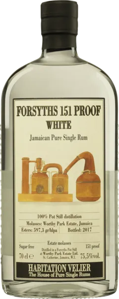 image du vin Habitation Vélier Molasses Jamaican Rhum "wp Forsyths - 151 Proof White" Blanc 2017