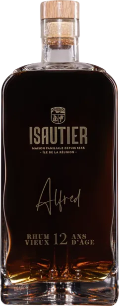 vue du vin Isautier Rhum Vieux de Mélasse de la Réunion "12 Ans Alfred" Brun Giftbox