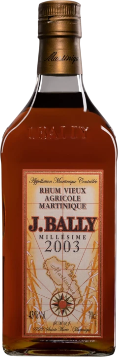 photo J. Bally Rhum Vieux Agricole de Martinique “Millésime“ Brun 2003 43° Giftbox