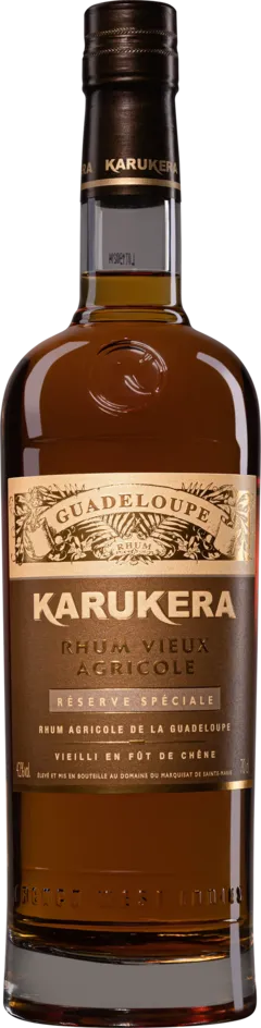 image du vin Karukera Rhum Vieux Agricole de Guadeloupe "Réserve Spéciale" Brun