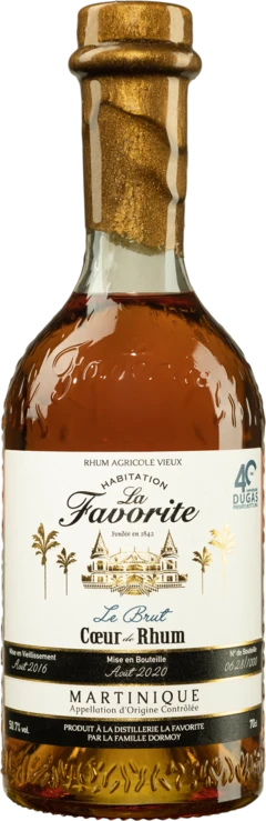 photo la Favorite Rhum Vieux Agricole de Martinique “Coeur de Rhum Private Bottling 40 Ans Dugas“ Brun 50 7°