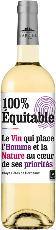 vue du vin Vignoble Gabriel & co" Equitable" a O.p Blaye Côtes de Bordeaux, Vin Blanc