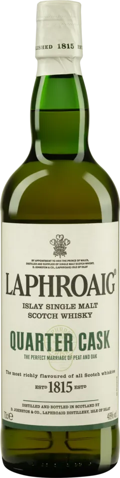 capture du vin Laphroaig Single Malt Scotch Whisky "Quarter Cask" Giftbox