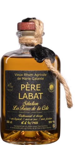 photo du vin les Frères de la Côte Rhum Vieux Agricole de Guadeloupe "4 Ans Père Labat " Brun