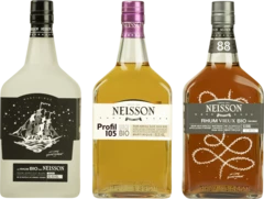 photo Neisson Rhum Agricole de Martinique “le Trio Bio de Neisson 88ème Anniversaire Esprit Bio, 1 Profil 105 Bio, 1 Rhum Vieux Bio“ 52 7° Giftbox