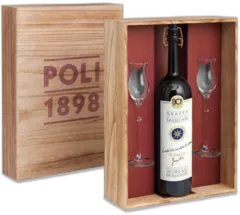 illustration du vin Emballage Sassicaia 2 Verres Poli