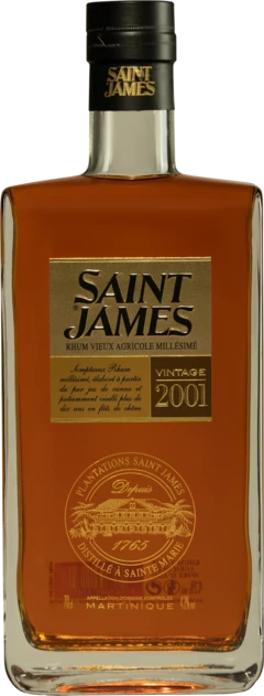 photo Saint James Rhum Vieux Agricole de Martinique “Millésime 2001“ Brun 43° Giftbox