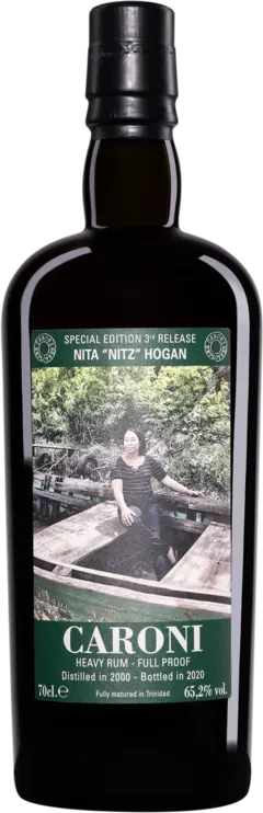 photo du vin Vélier Molasses Trinidadian Rhum "20 Ans Caroni - Nita Nitz Hogan Employees 3rd Release - Release 2020" Brun 2000 Giftbox