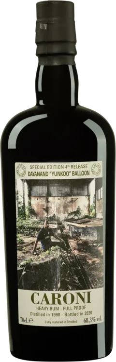 vue du vin Vélier Molasses Trinidadian Rhum "22 Ans Caroni - Dayanand Balloon Employees 4th Release - Release 2020" Brun 1998 Giftbox