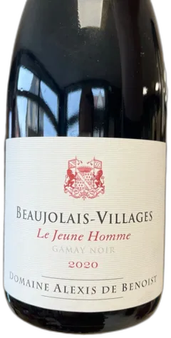 capture du vin Vin le Jeune Homme Domaine Alexis de Benoist, Beaujolais