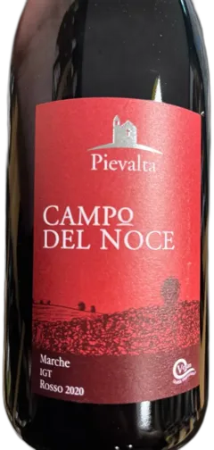 vue du vin Vin Campo Del Noce Marche Rosso Pievalta, Italie