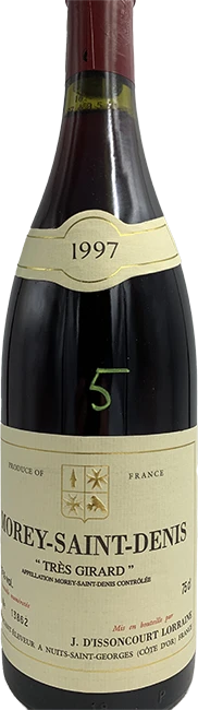 photo Morey Saint Denis Tres Girard Rouge 1997 Domaine J.d’Issoncourt Lorraine