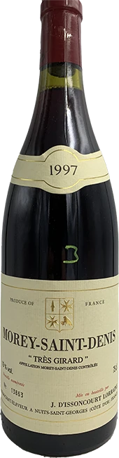 photo Morey Saint Denis Tres Girard Rouge 1997 Domaine J.d’Issoncourt Lorraine