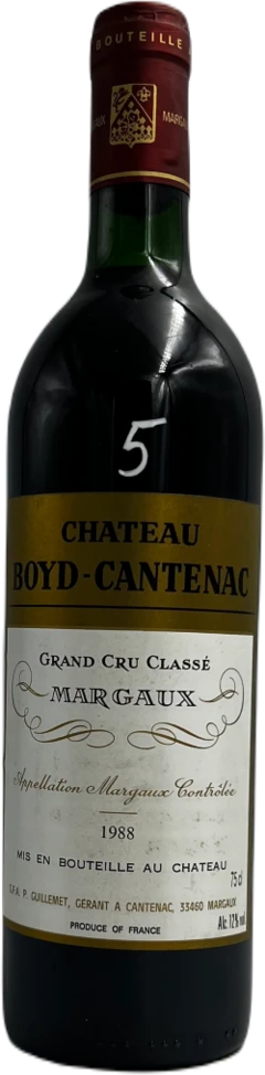 photo Margaux Chateau Boyd Cantenac Rouge 1988