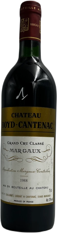 photo Margaux Chateau Boyd Cantenac Rouge 1988