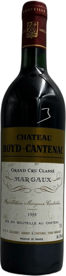 photo Margaux Chateau Boyd Cantenac Rouge 1988