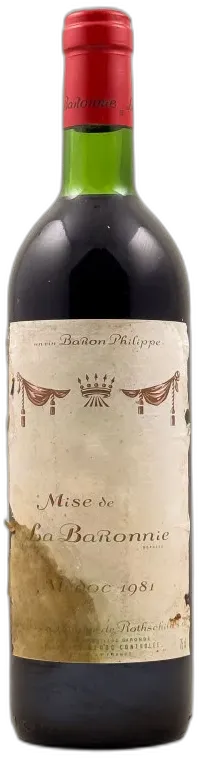 photos du vin Baron Philippe de Rothschild Médoc "Mise de la Baronnie" 1981